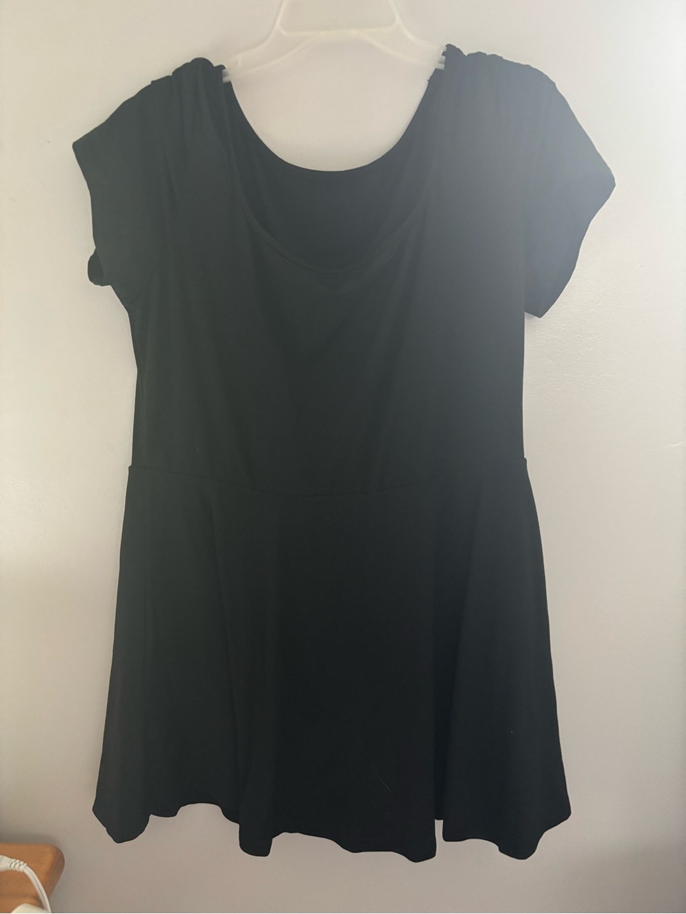Classic Black Short Sleeve Skater Dress
